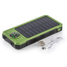 Power Bank на солнечных батареях Solar Charger 12000 mAh с компасом оптом                                                                                                                                                                                 