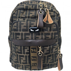 Рюкзак-сумка женская в брендовом стиле FENDI #967-1, коричневая