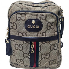 Рюкзак-сумка женская в брендовом стиле GUCCI #10261, коричневая